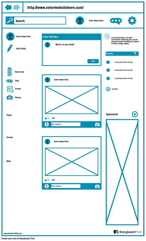 Tableau Wireframe Template